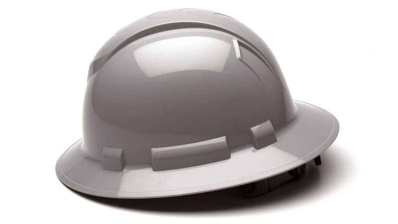 Ridgeline Pyramex Ridgeline Full Brim Hard Hat 4 Point Ratchet Gray - Image 3